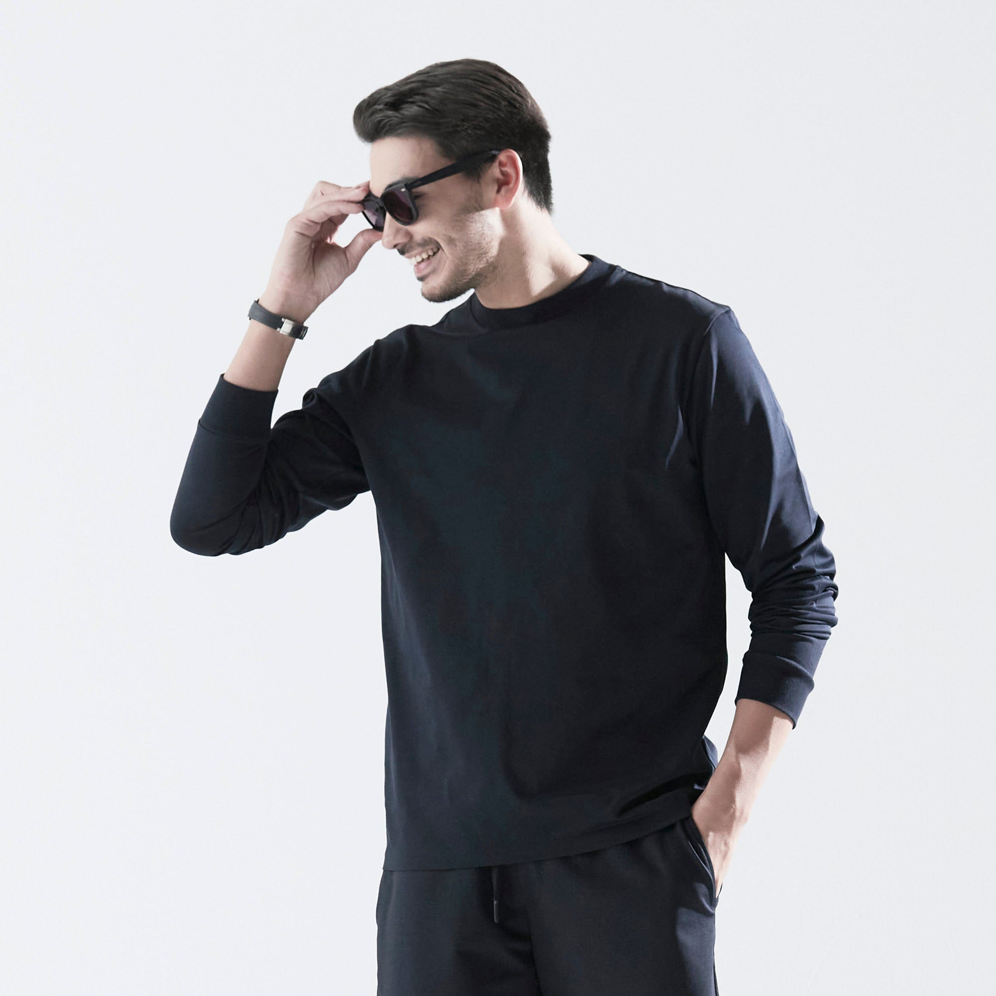 Real Silky Cotton Jersey ジャケットフィット ロングTシャツ コスモ 