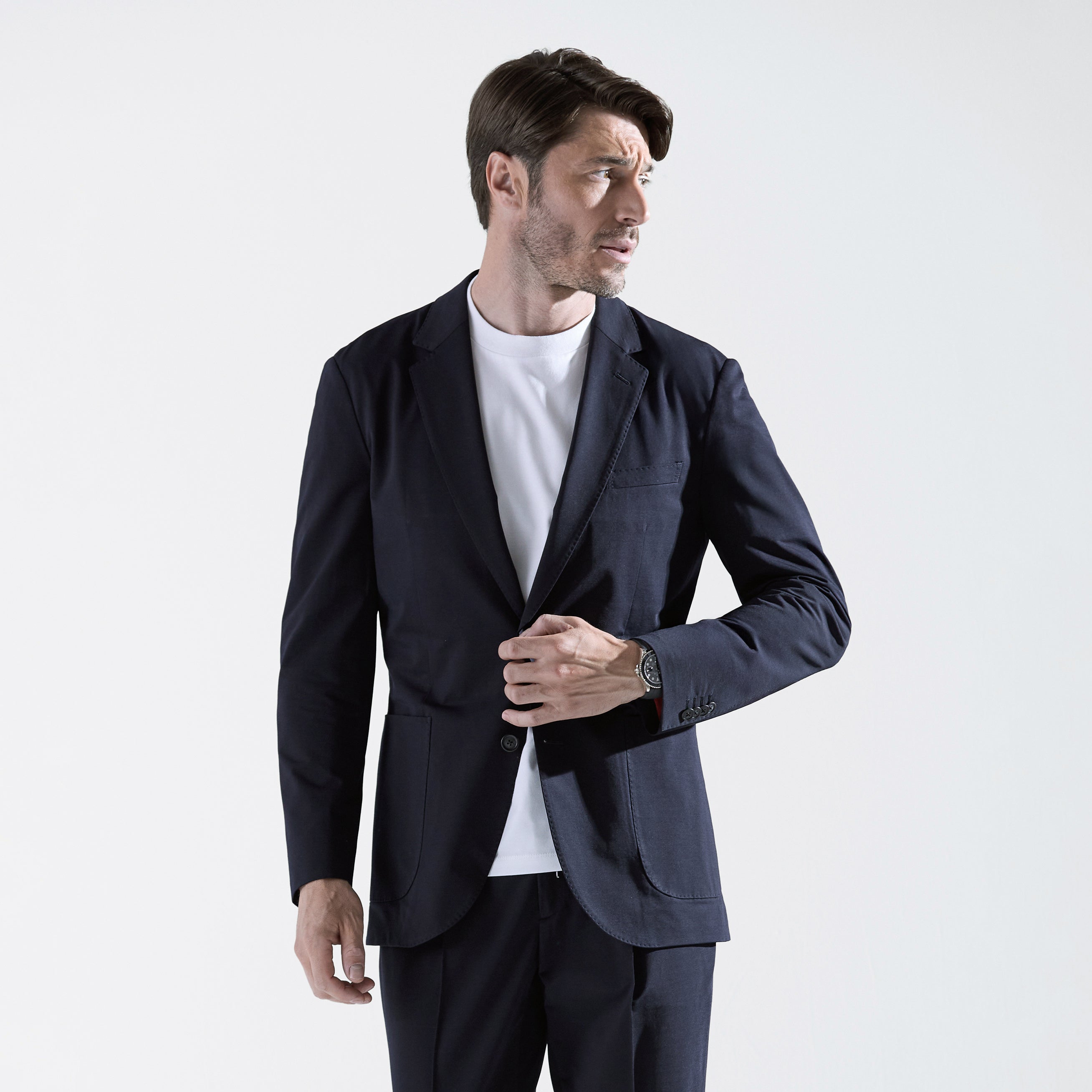 Air-Dense Cotton Jersey シングル2Bテーラードジャケット – MOVB