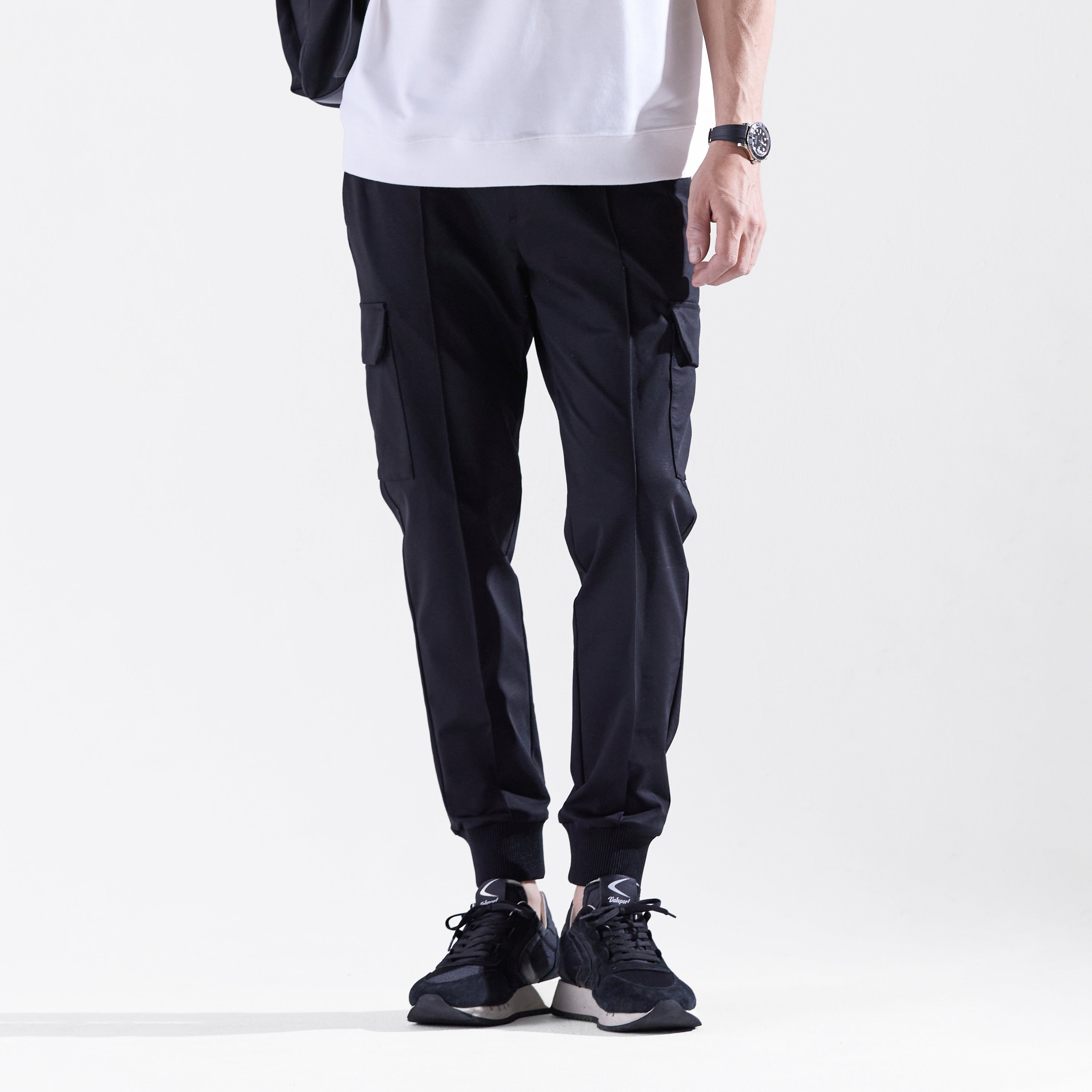 【美品】MOVB Duplex Cotton Jersey トラベルジョガー 黒 Duplex Cotton Jersey トラベルカーゴジョガー Black – MOVB