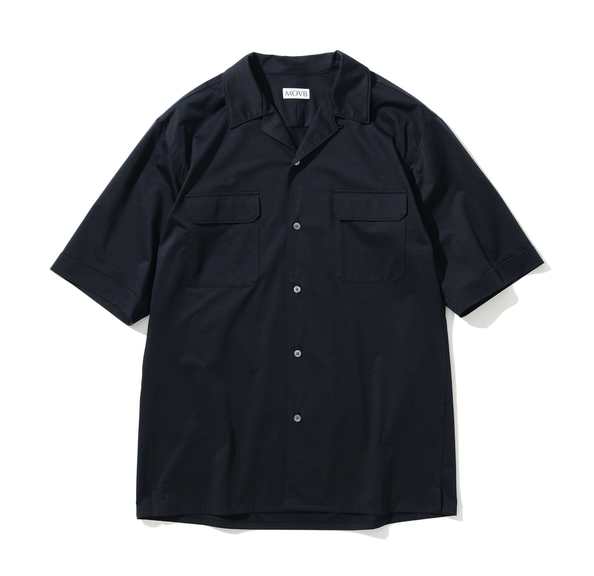 Super Sapphire Cotton Jersey ジャストルーズオープンカラー