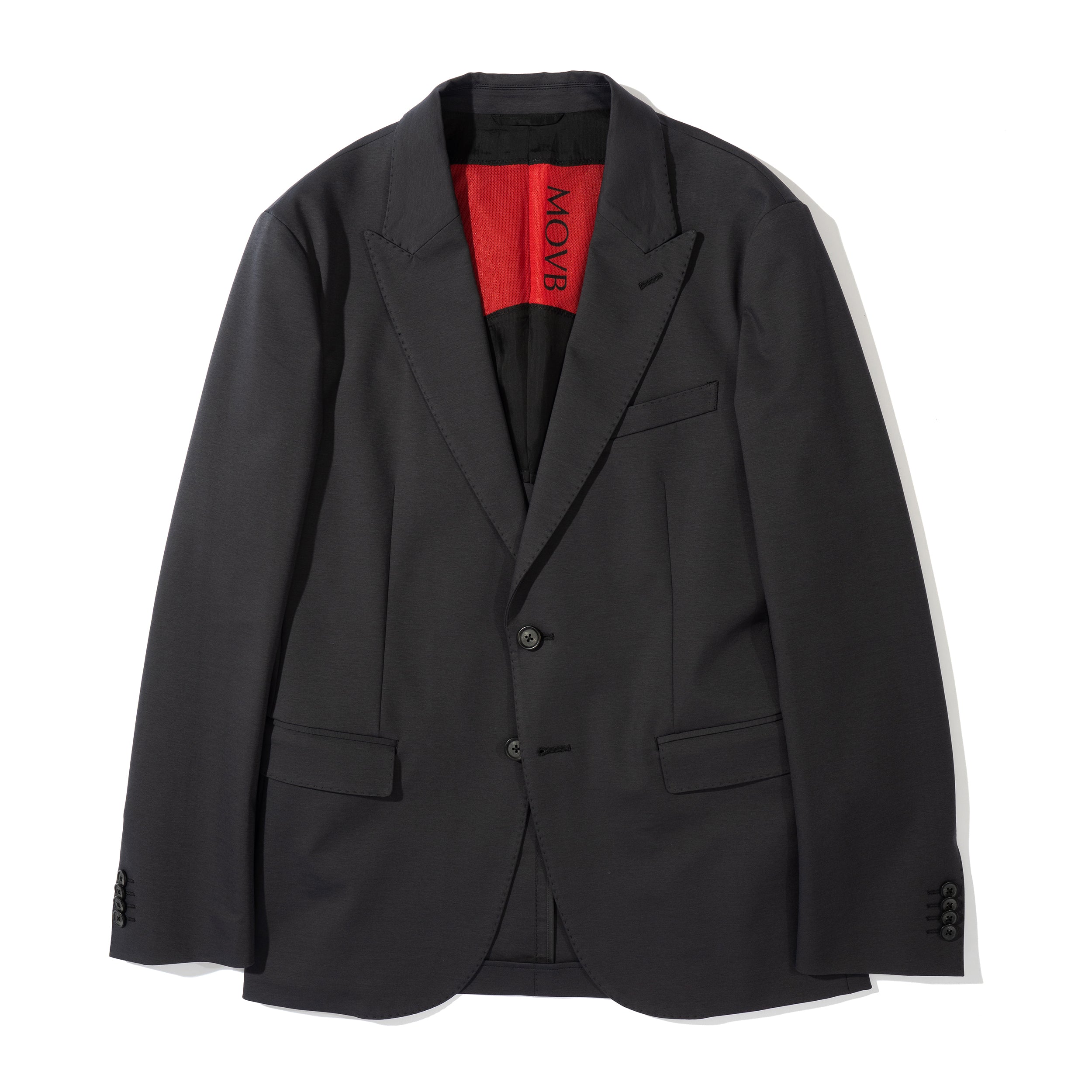 Duplex Cotton Jersey シングル2Bピークド・トラベルジャケット – MOVB