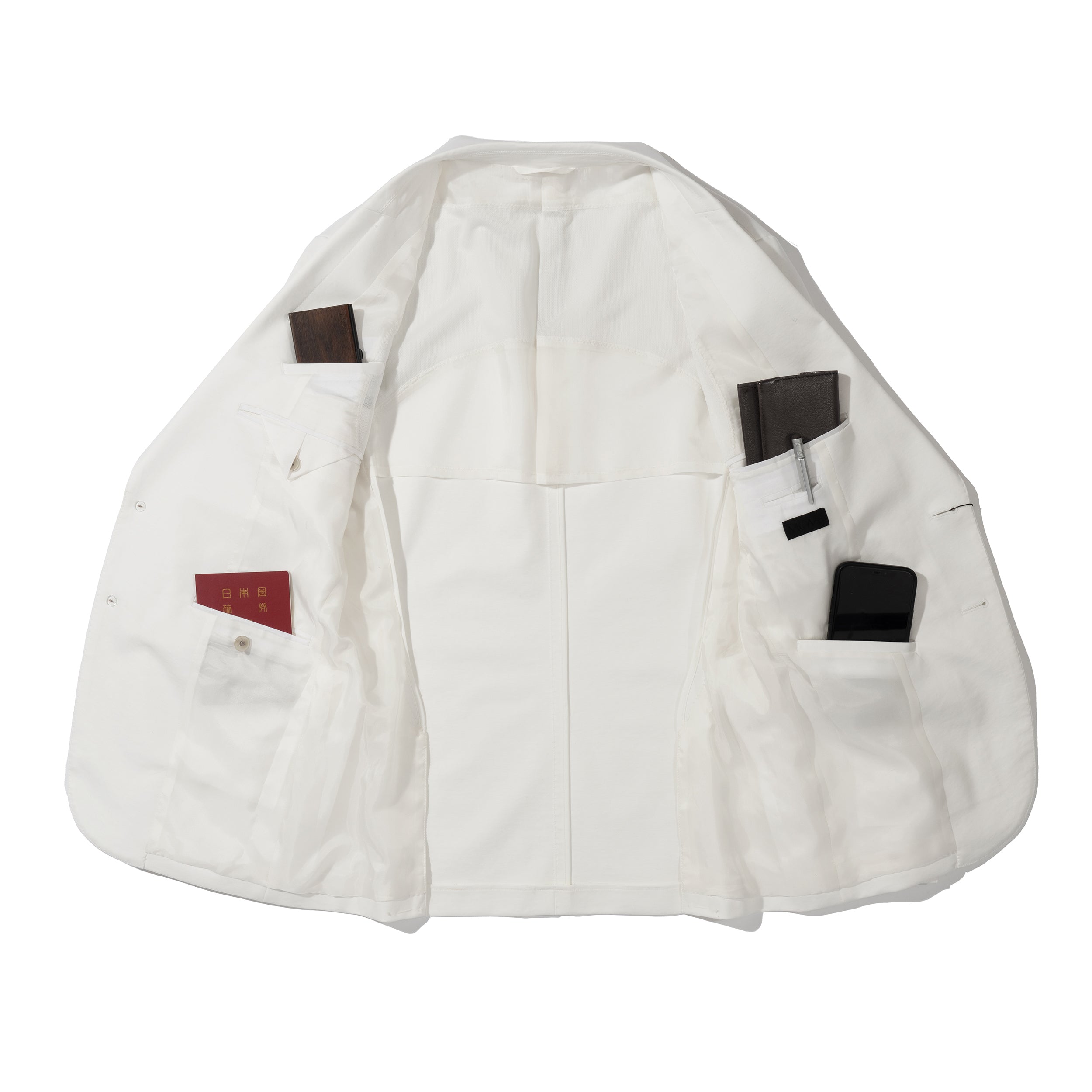 Duplex Cotton Jersey シングル2Bピークド・トラベルジャケット