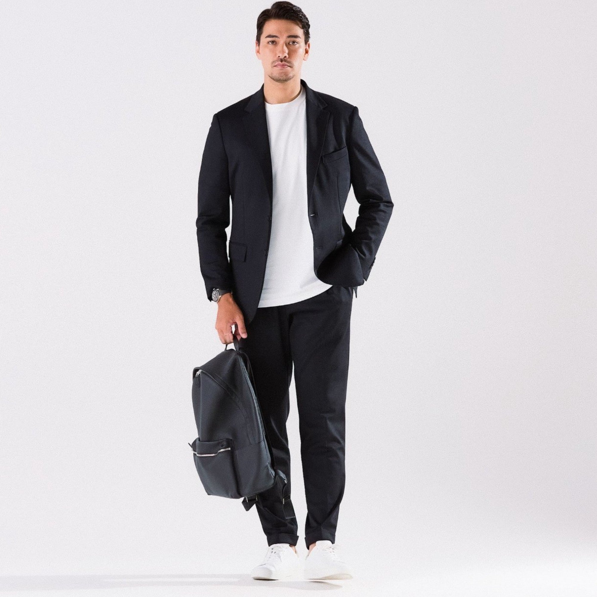 Duplex Cotton Jersey シングル2Bノッチド・トラベルジャケット – MOVB