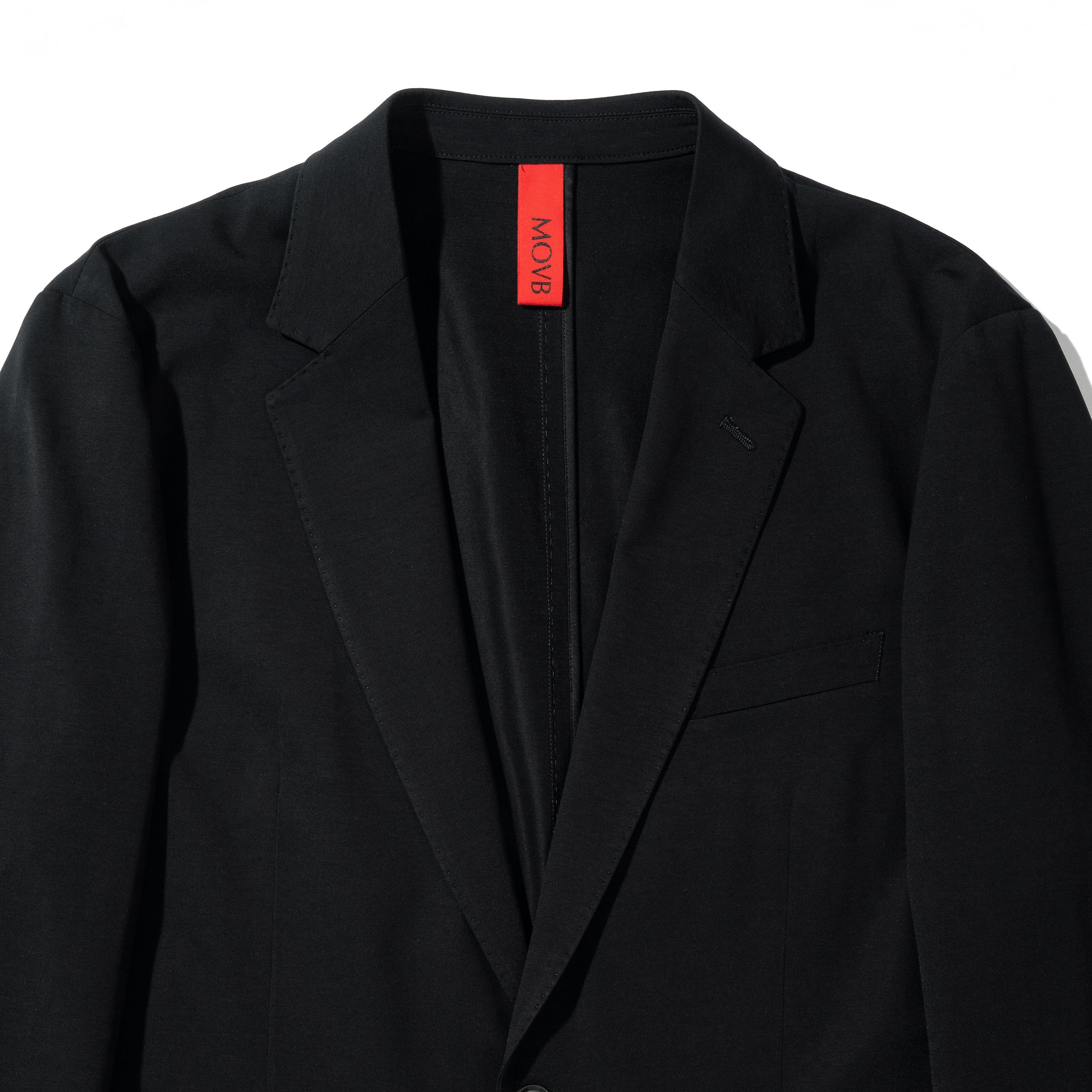 Air-Dense Cotton Jersey シングル2Bテーラードジャケット Black