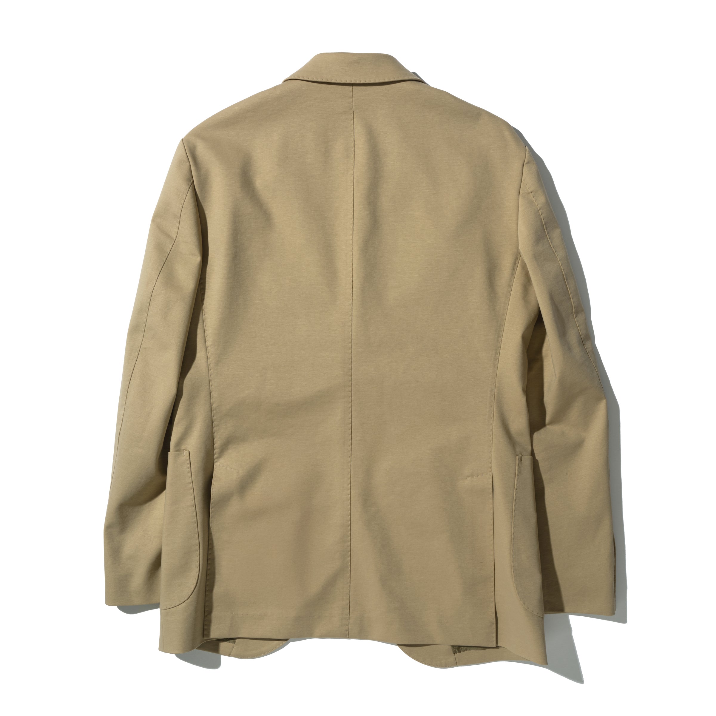MHL DRY COTTON TWILL ノーカラージャケット Duplex Cotton Jersey シングル3Bノッチド トラベルジャケット