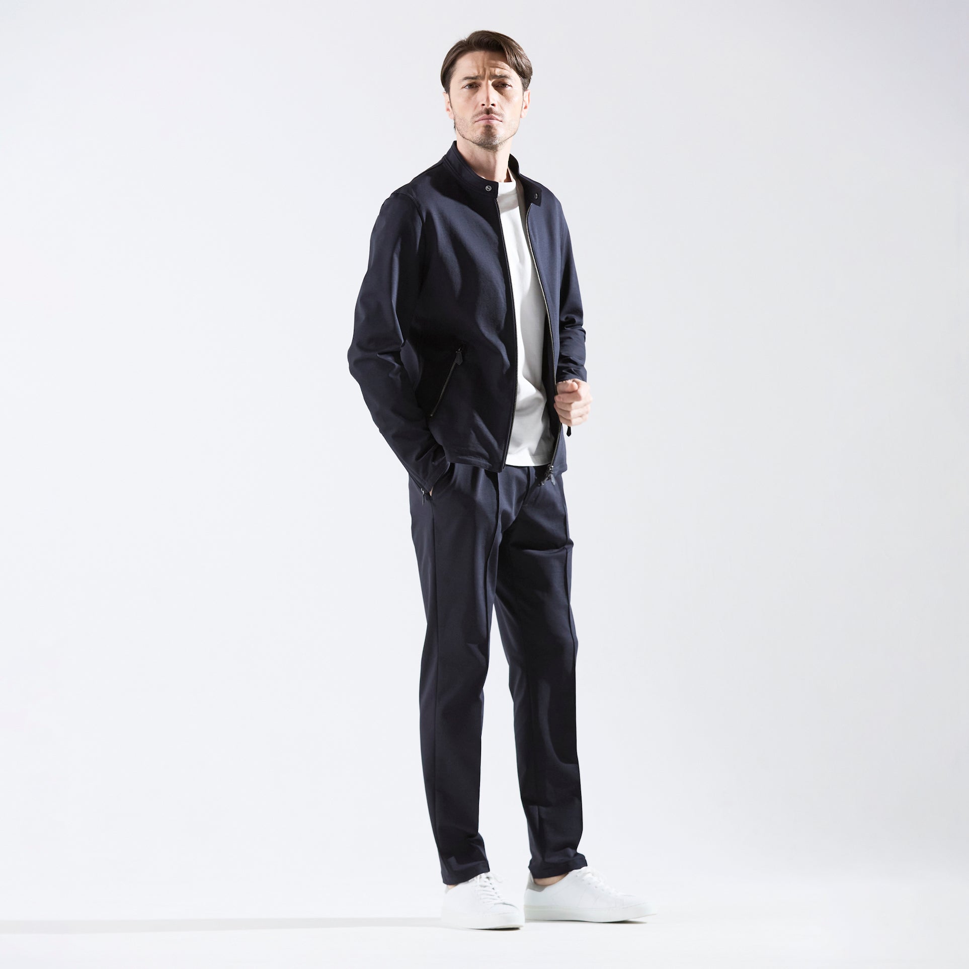 MOVB Duplex Cotton Jersey 2Bシングルジャケット 44 MOVB モーブ ジャケット シングル 2B コットン ナイロン