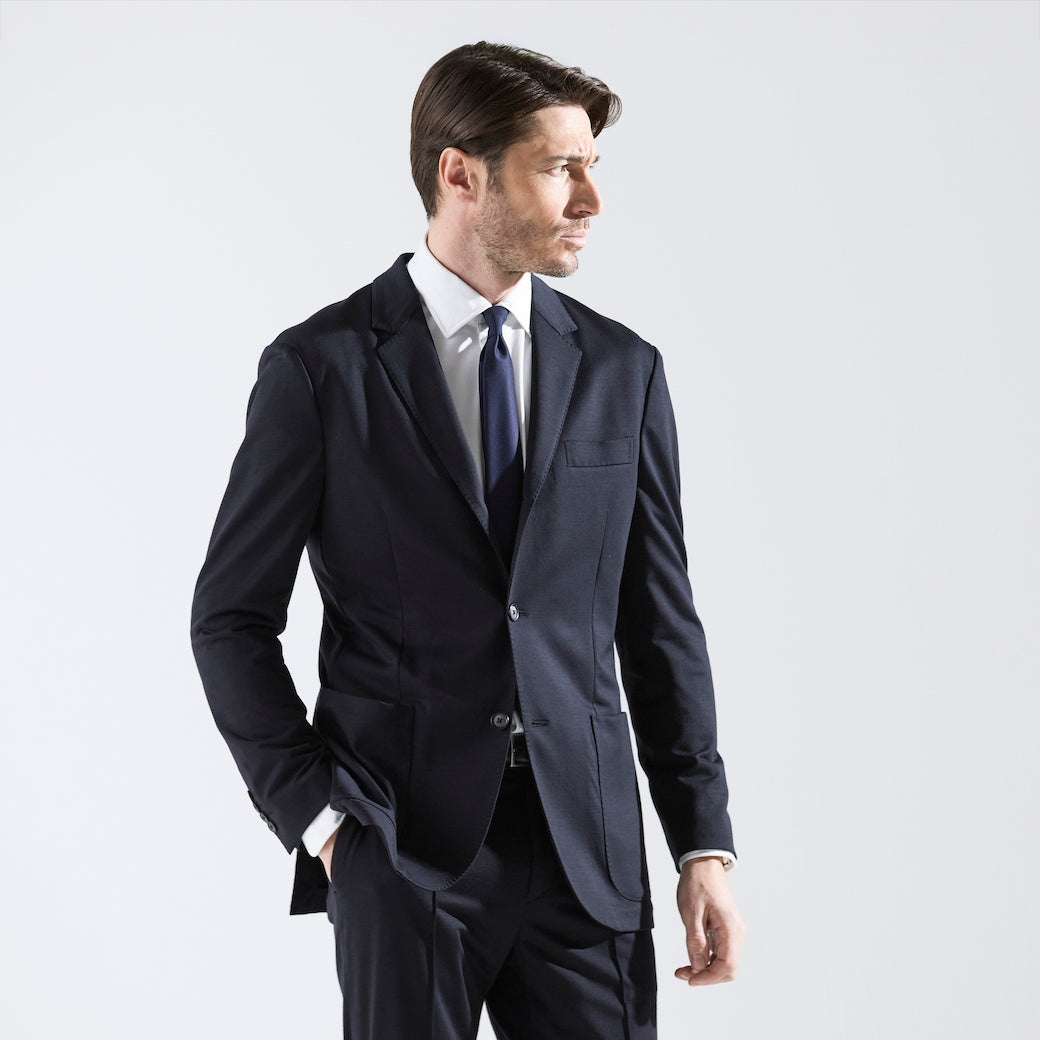 Helix Wool Jersey シングル3Bクラシック テーラードジャケット – MOVB