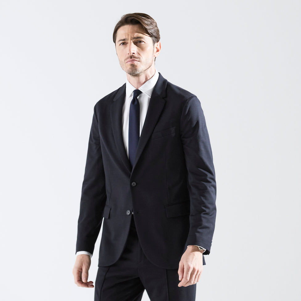 Duplex Cotton Jersey シングル2Bノッチド・トラベルジャケット – MOVB