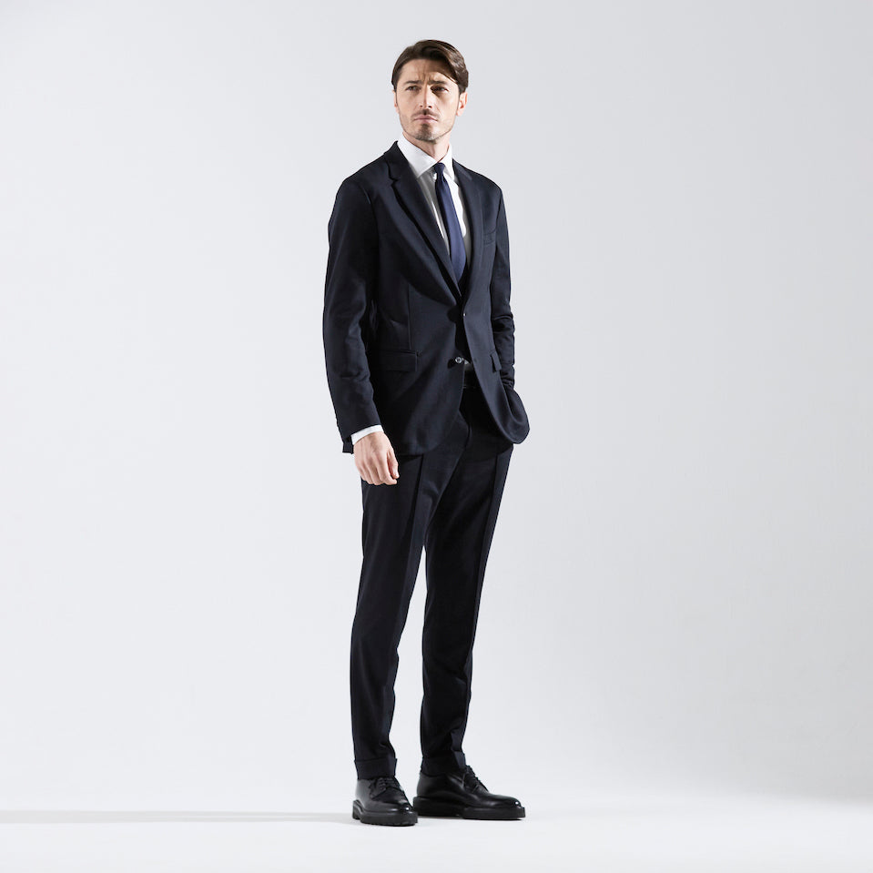 Duplex Wool Jersey シングル2Bノッチド トラベルジャケット – MOVB