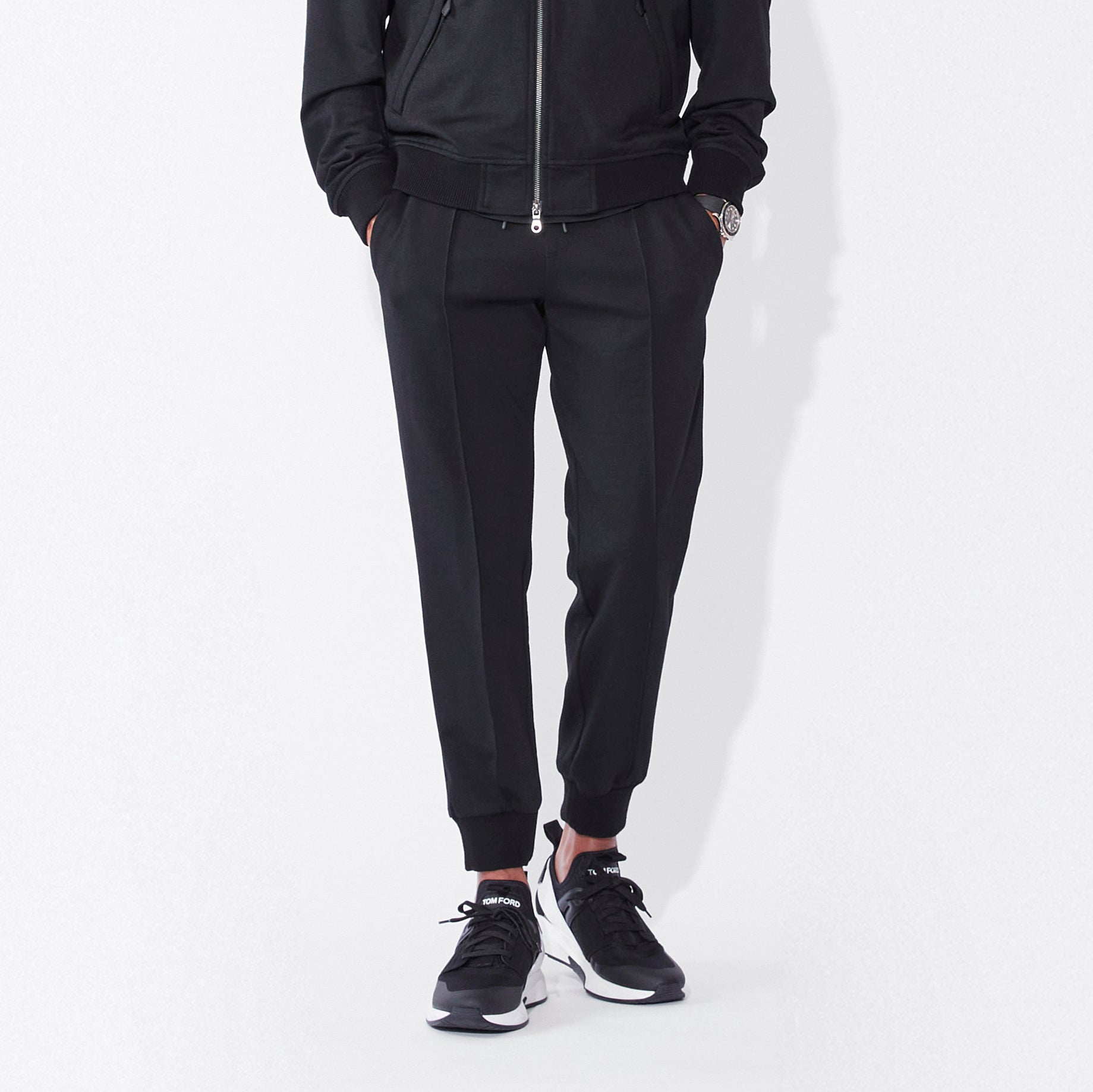 【美品】MOVB Duplex Cotton Jersey トラベルジョガー 黒 Duplex Cotton Jersey スリムトラベル ジョガー