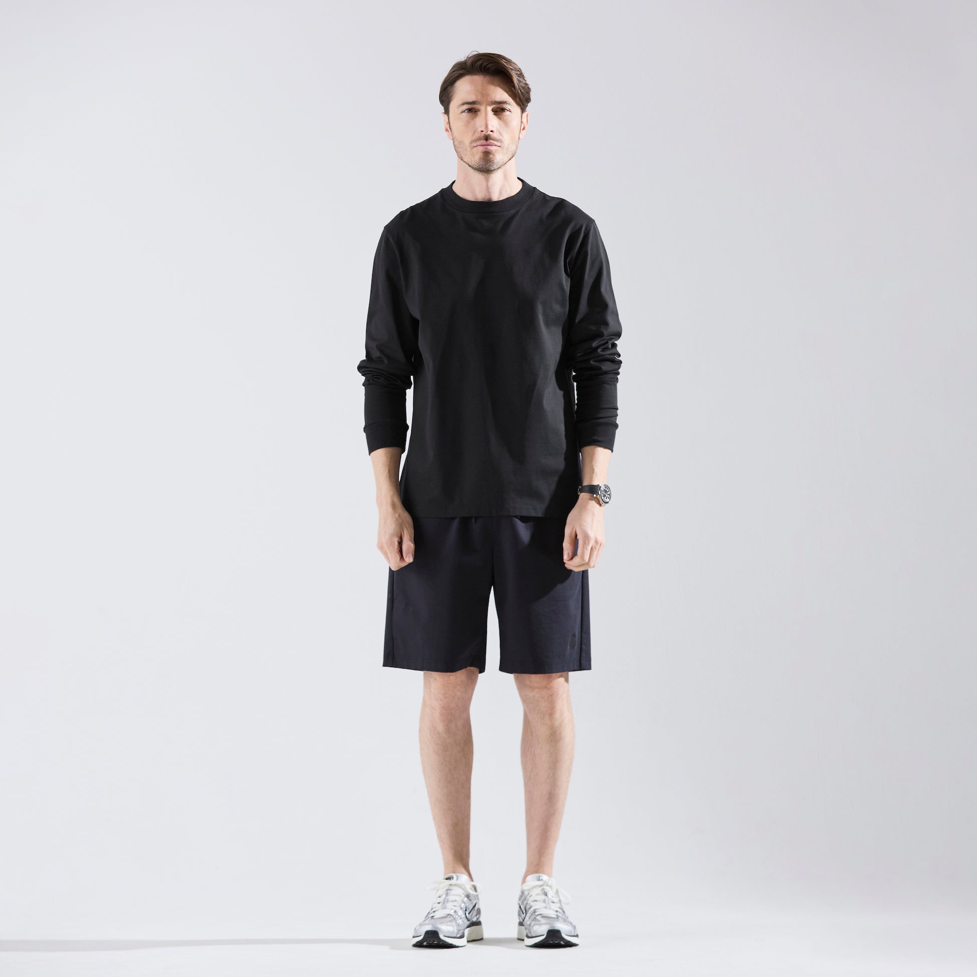 Real Silky Cotton Jersey ジャケットフィット ロングTシャツ