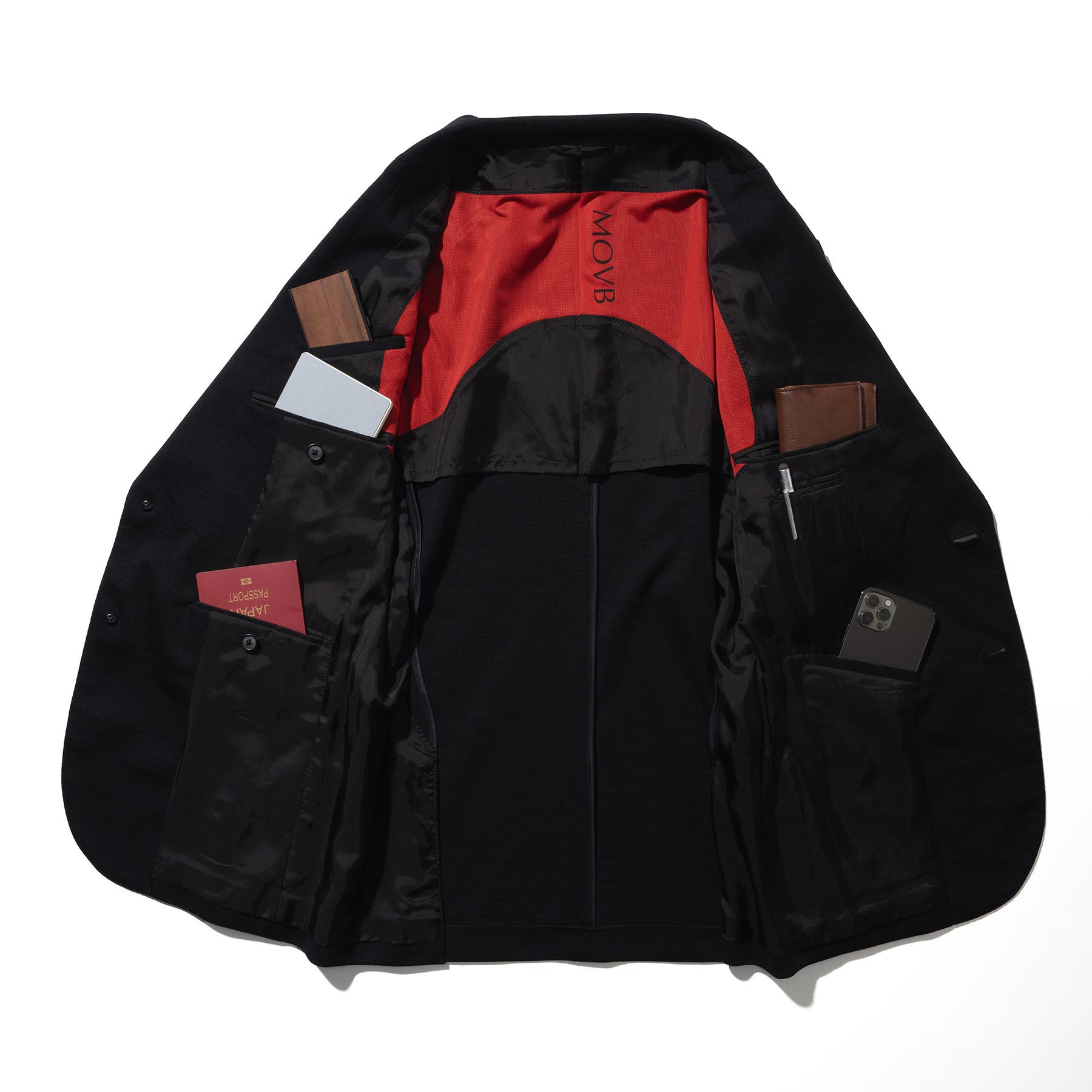 Duplex Cotton Jersey シングル2Bノッチド・トラベルジャケット – MOVB