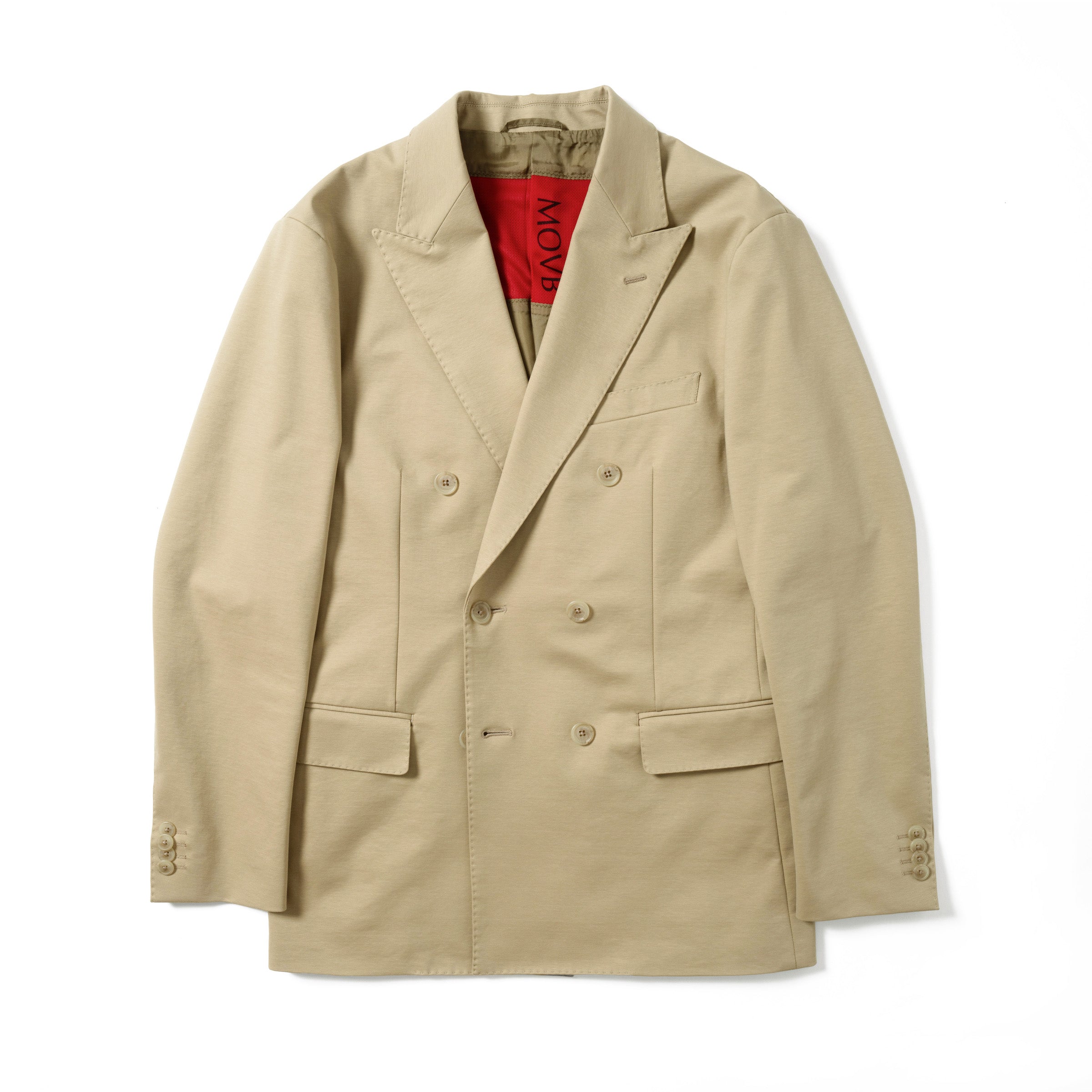 MOVB Duplex Cotton Jersey 2Bシングルジャケット 44 Duplex Cotton Jersey シングル2Bノッチド・トラベルジャケット