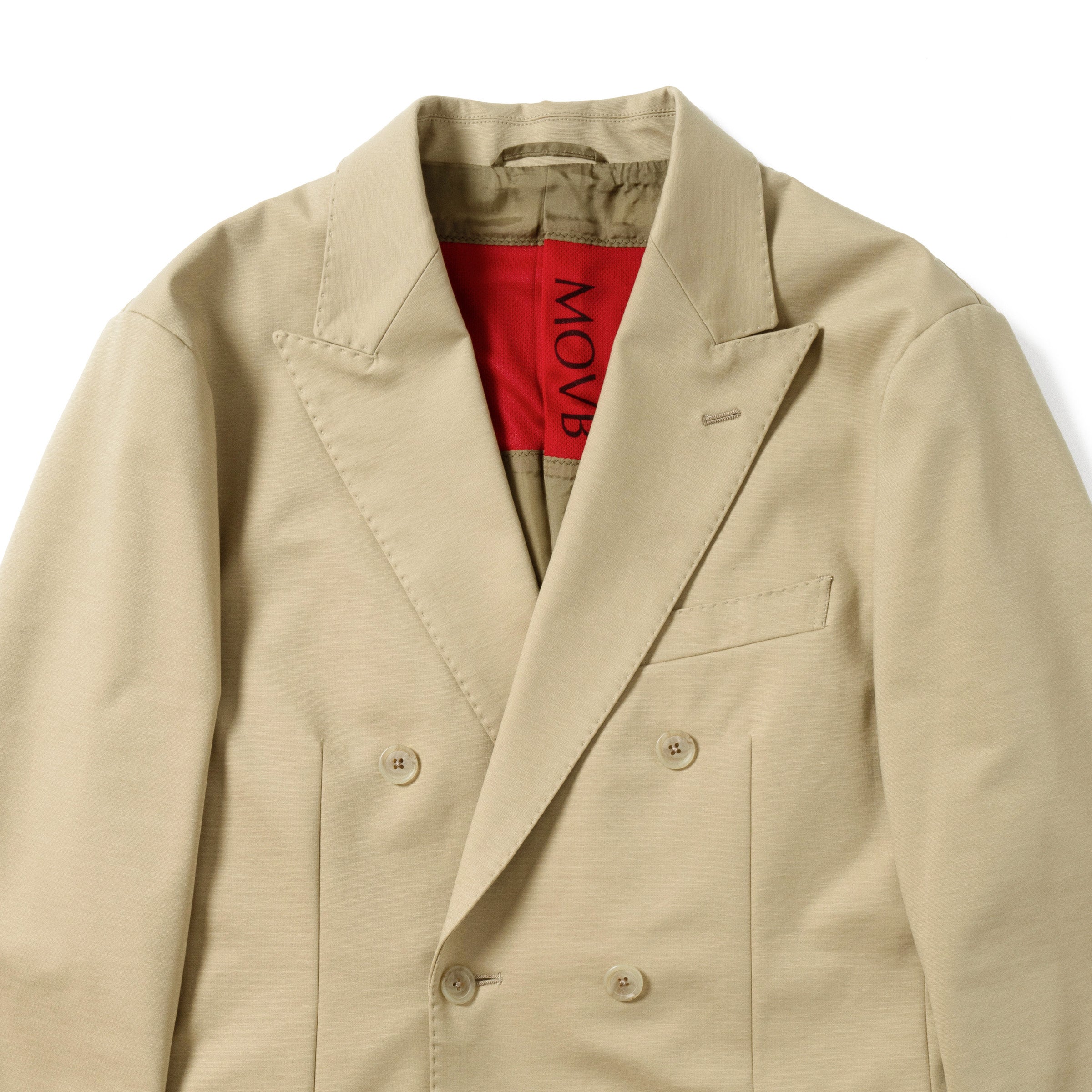 Duplex Cotton Jersey ダブル6Bトラベルジャケット Beige – MOVB