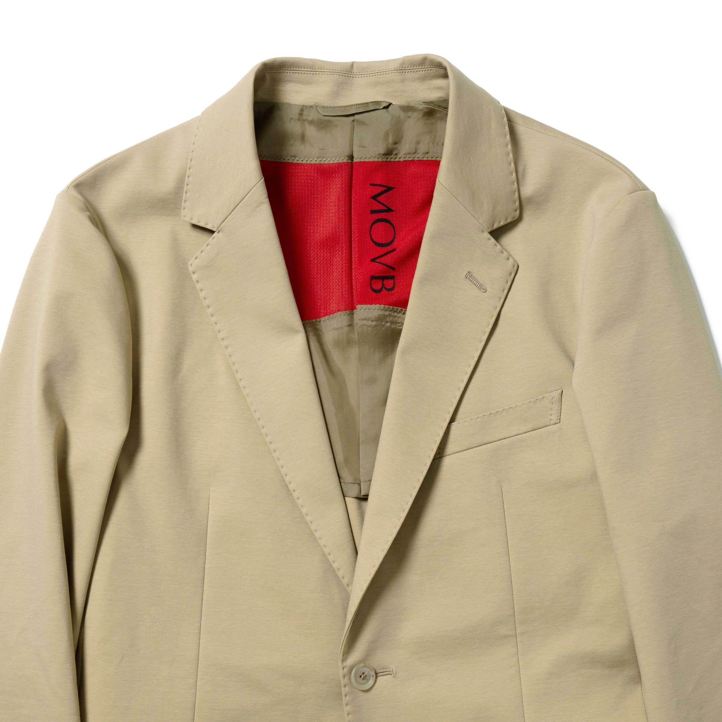 MOVB Duplex Cotton Jersey 2Bシングルジャケット 44 Duplex Cotton Jersey シングル2Bノッチド・トラベルジャケット