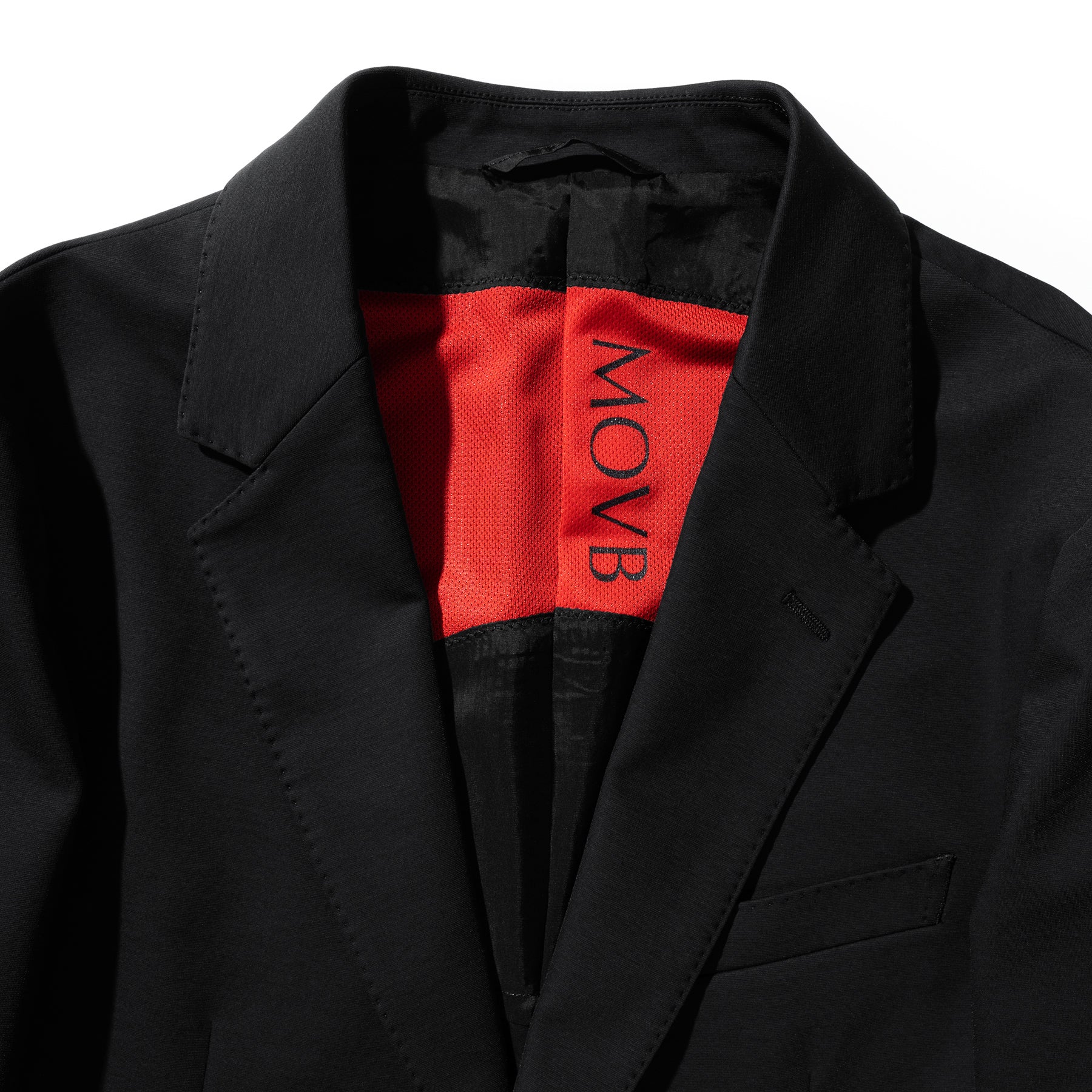 [BLACK] Duplex Cotton Jersey シングル２Bノッチド・トラベルジャケット