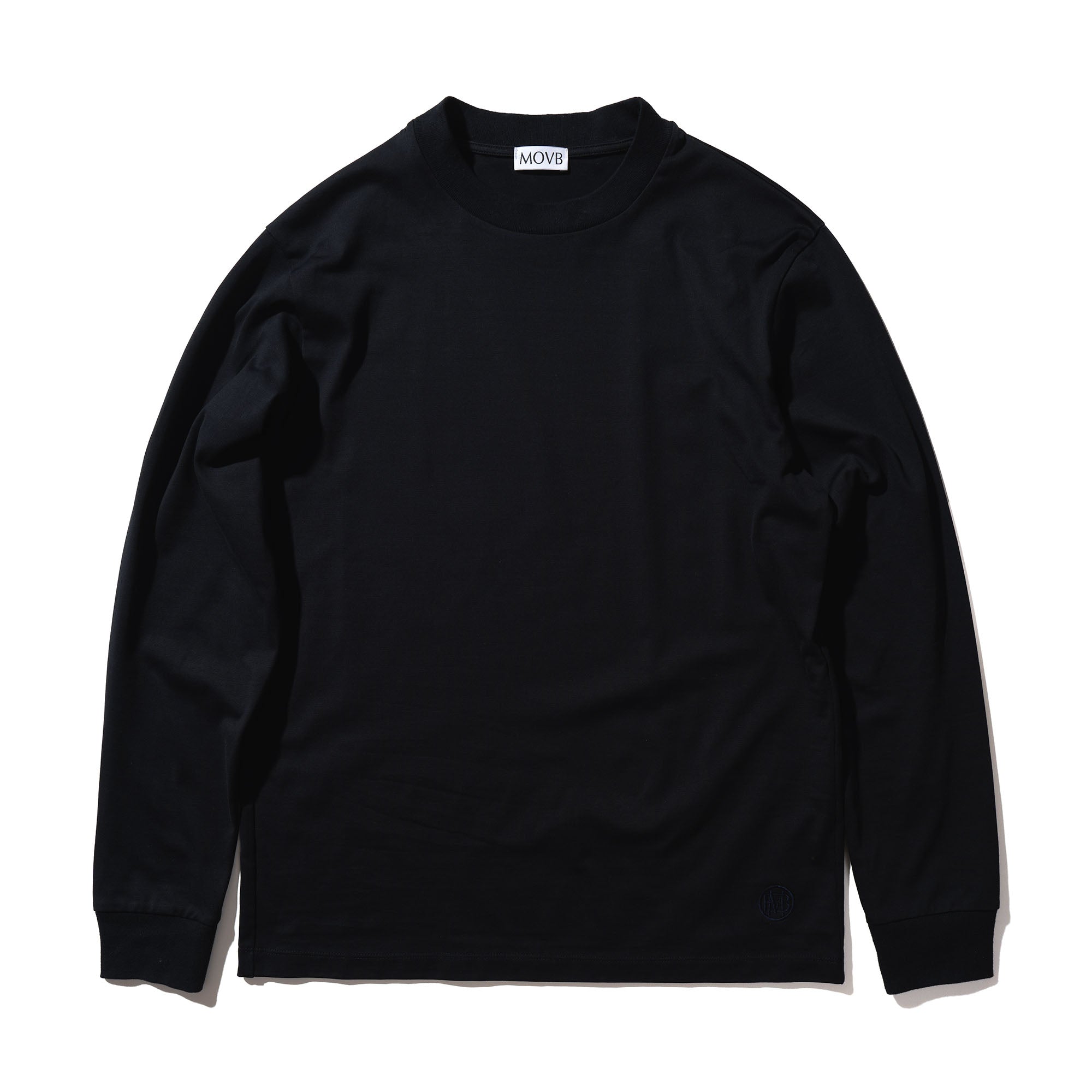 Real Silky Cotton Jersey ジャケットフィット ロングTシャツ Black