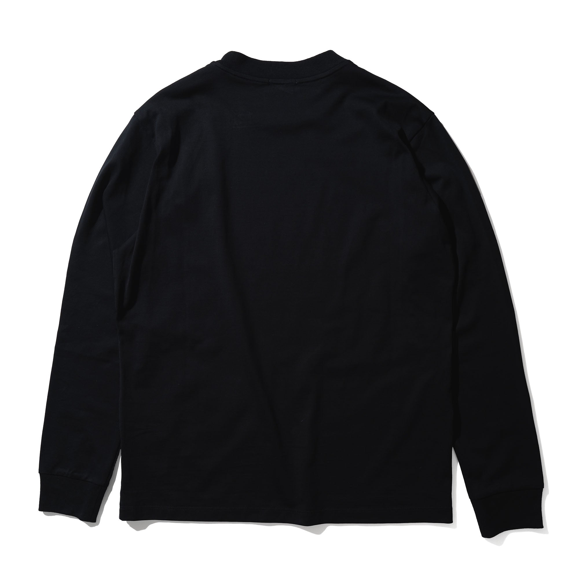 Real Silky Cotton Jersey ジャケットフィット ロングTシャツ Black