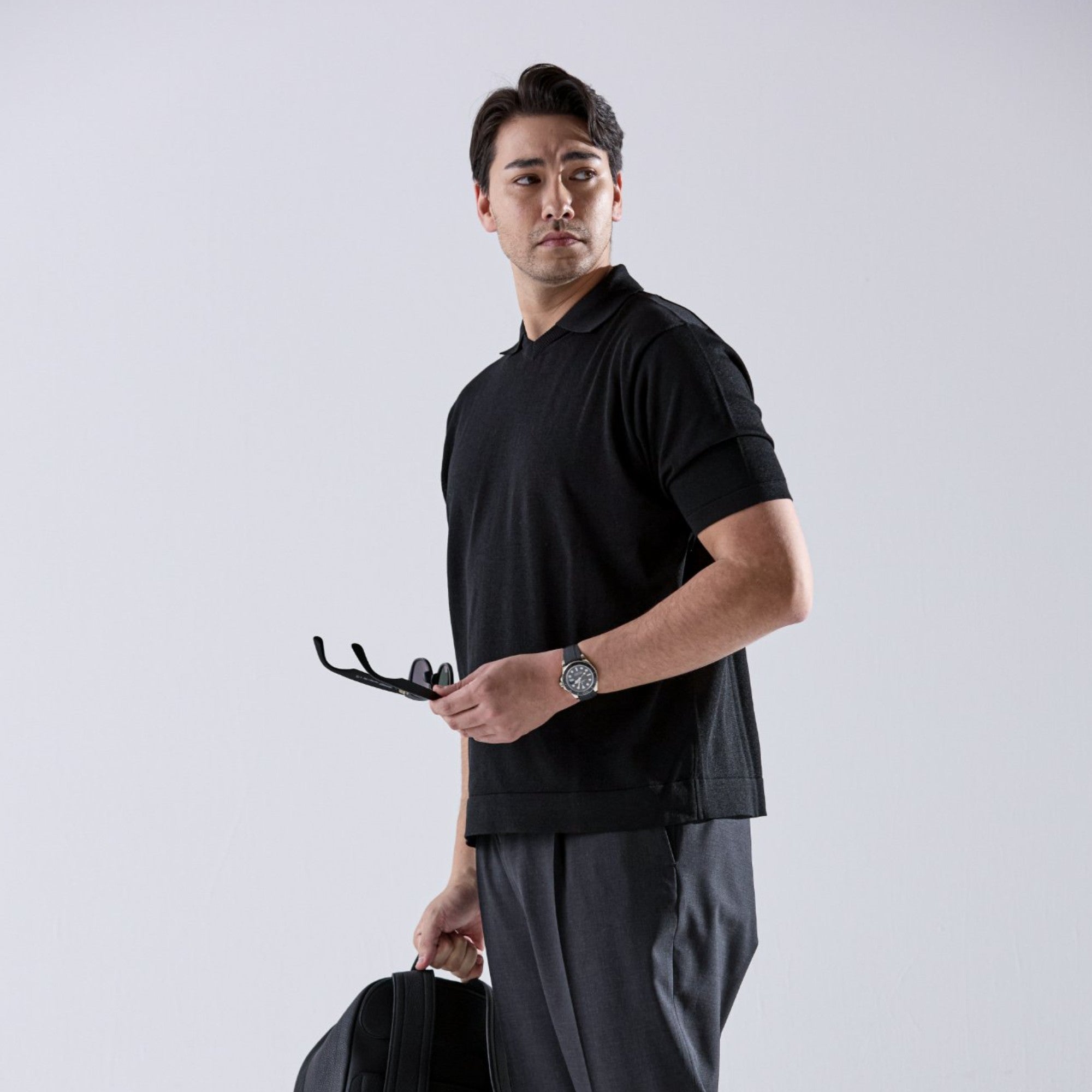 Hybrid Cotton Skipper Polo Knit – MOVB