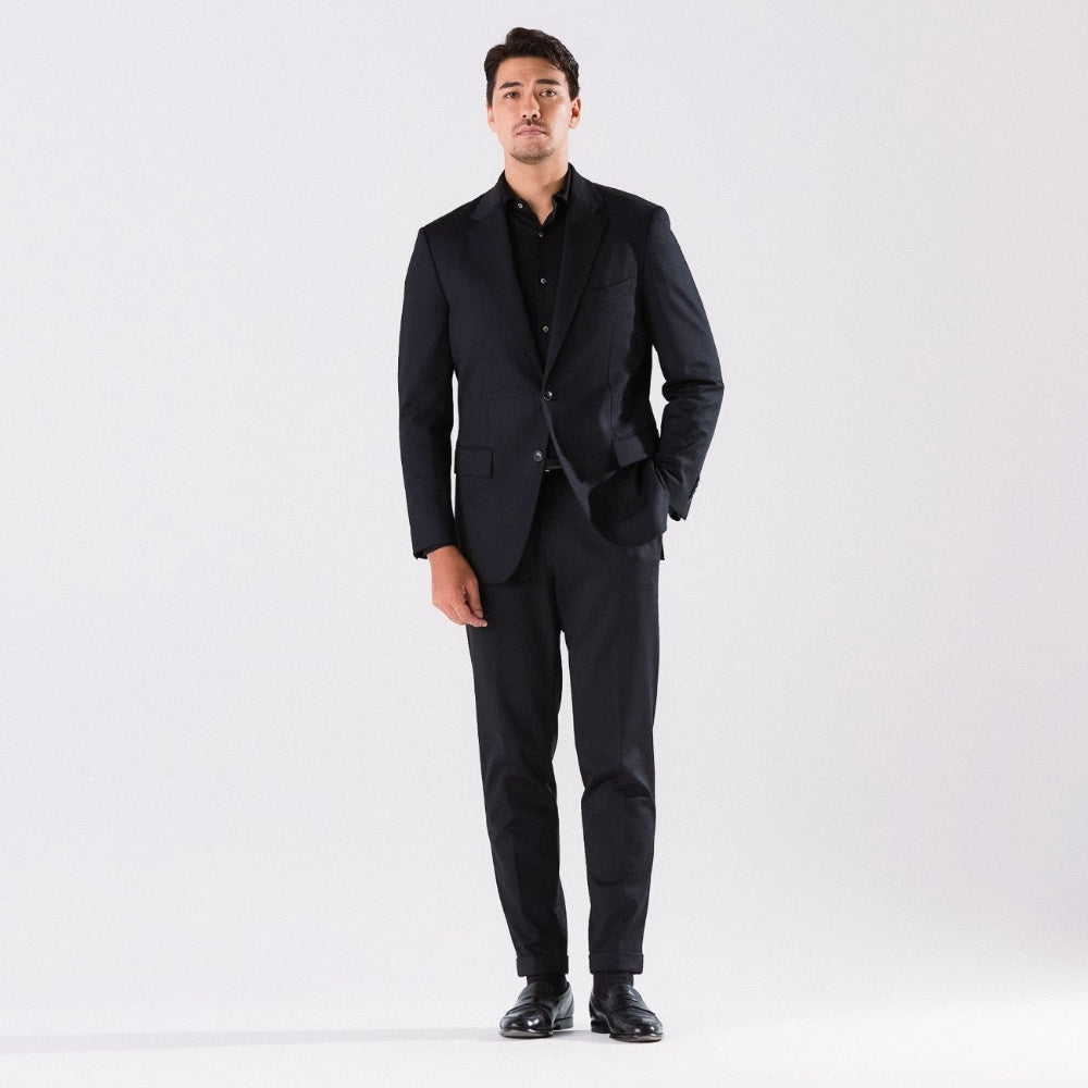 Duplex Wool Jersey 1プリーツ トラベル スラックス – MOVB