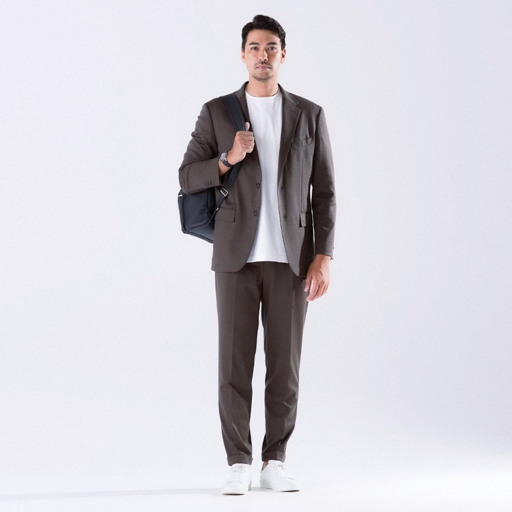 Duplex Wool Jersey 1プリーツ トラベル スラックス – MOVB