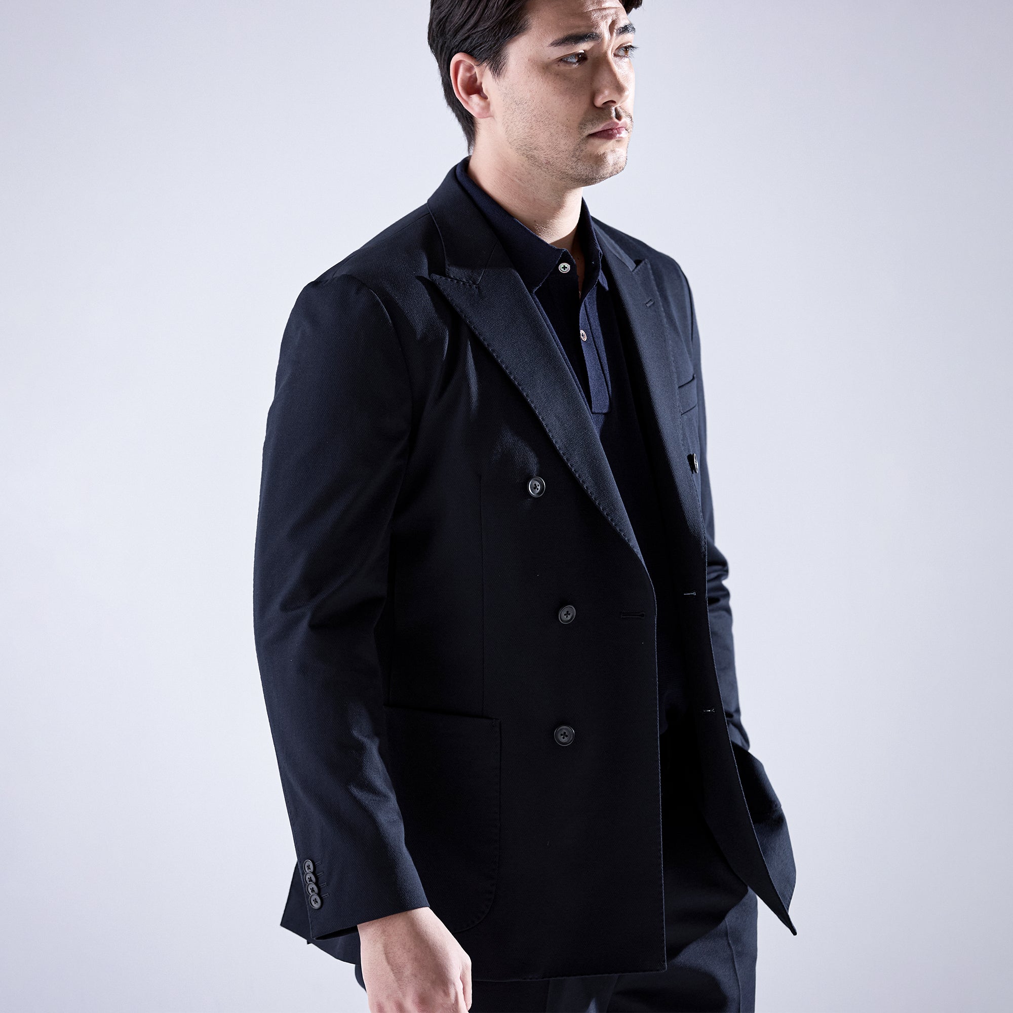 Geometric Breeze Jersey ダブル6Bジャケット – MOVB