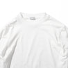 Real Silky Cotton Jersey ジャケットフィット ロングTシャツ ホワイト