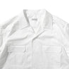 Super Sapphire Cotton Jersey ジャストルーズ オープンカラーシャツ ホワイト